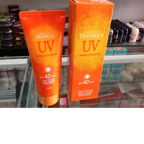 Kem chống nắng Deoproce UV Sunblock Cream SPF42PA++ Chính Hãng Hàn Quốc (100g)