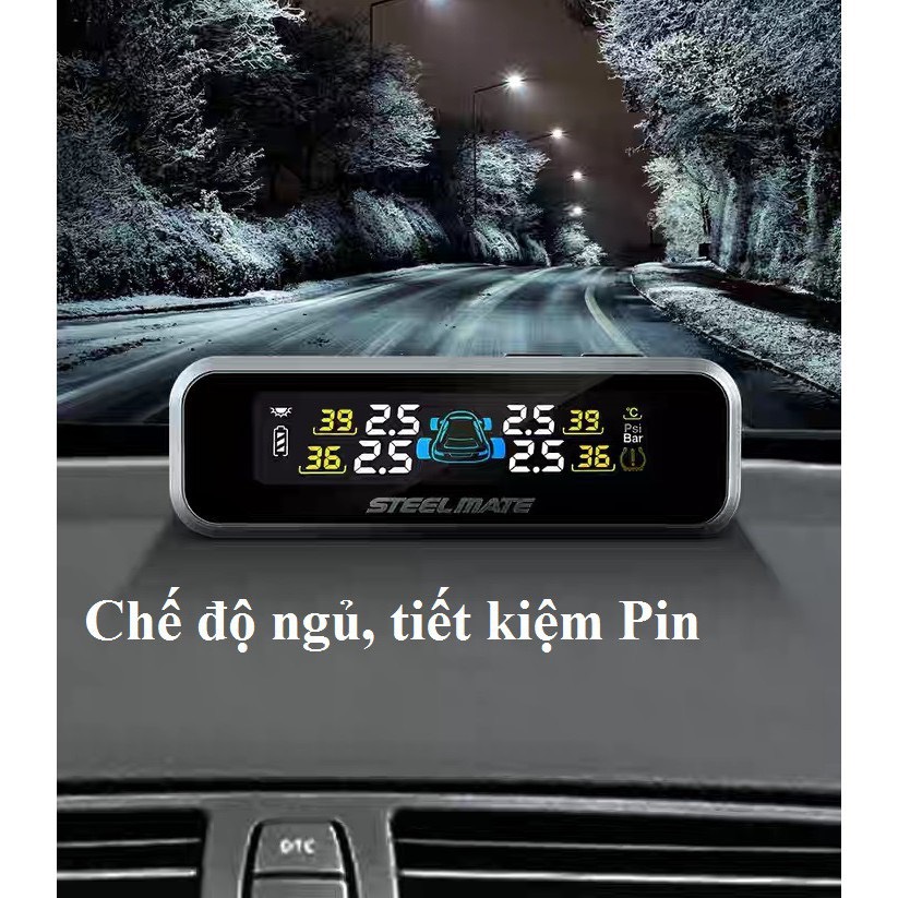 Cảm biến áp suất lốp van trong STEELMATE Chính Hãng, Cảm biến áp suất lốp TPMS chính hãng, Cảm biến áp xuất lốp ô tô