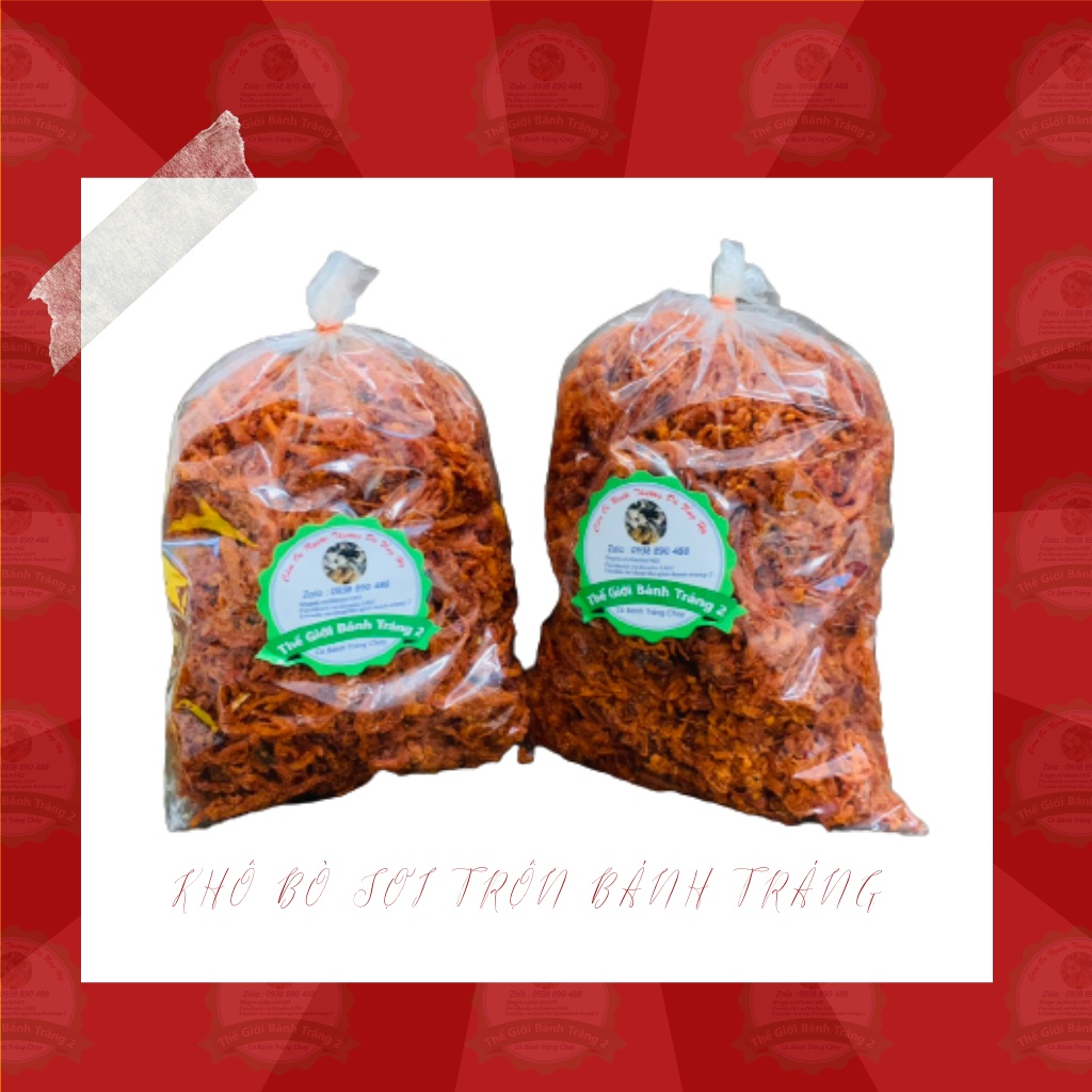 1kg khô bò sợi - đồ ăn vặt Tết