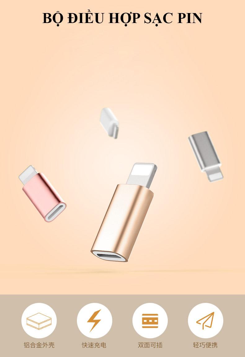 Đầu chuyển đổi từ MICRO USB sang LIGHTNING (IPHONE)