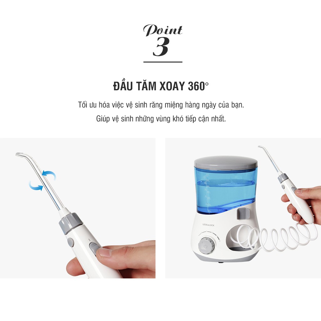 Máy Tăm Nước Lock&lock Oral Irrigator 600ml ENR111BLU