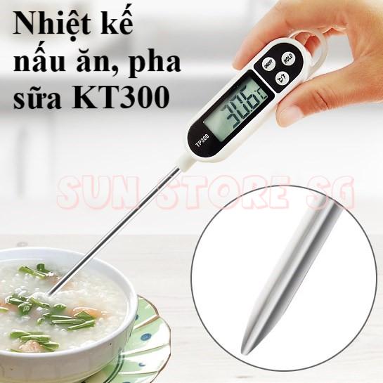 Nhiệt kế phòng bếp, Nhiệt kế pha sữa cho trẻ em, nhiệt kế đo độ nước tắm, Nhiệt kế nấu ăn, pha sữa KT300 (màu trắng), cấu trúc nhỏ gọn, dễ sử dụng, nhiệt độ hiển thị trên màn hình LCD.Bảo hành toàn quốc 1 đổi 1 trong 12