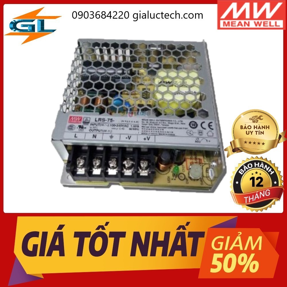 Nguồn tổ ong lrs-75-12 meanwell