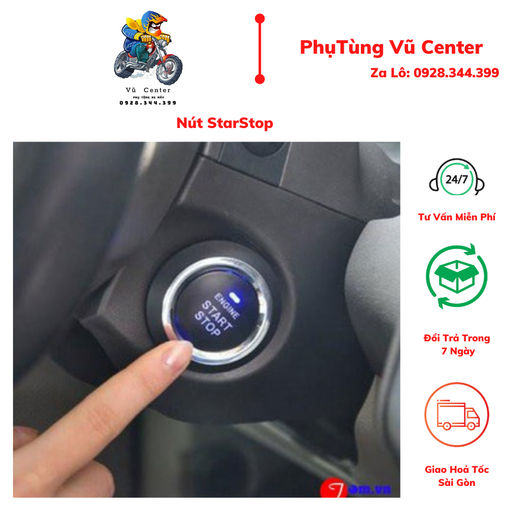 [HCM] Nút công tắt khởi động một nhấn star stop engine (DÂY NGẮN)