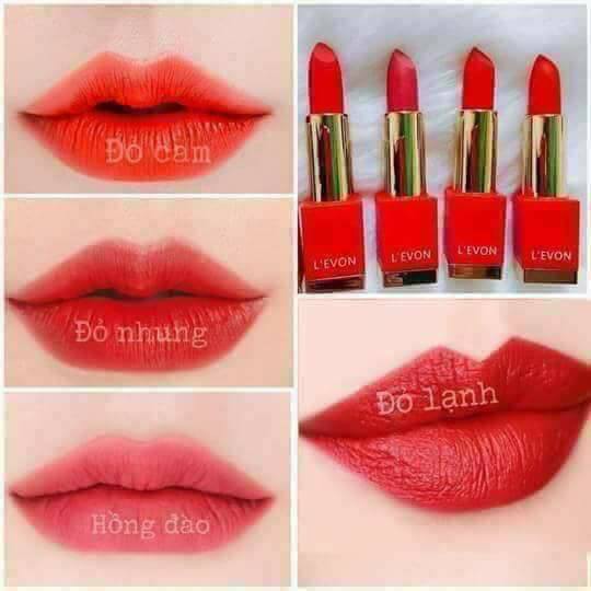 [HCM][SALE SON HƯ VỎ] SON THỎI LEVON MATTE LIPSTICK ĐỎ CAM