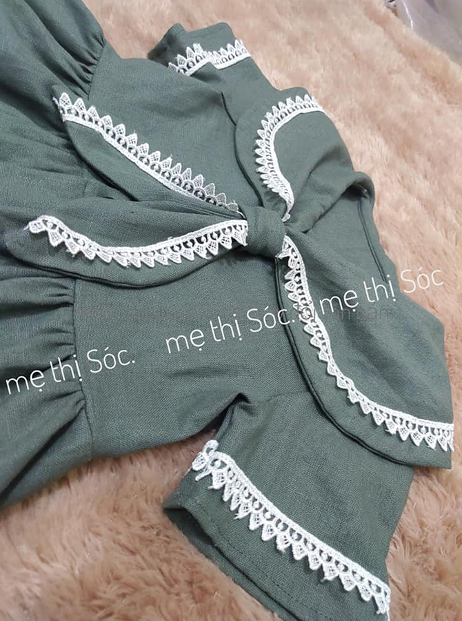 Rập Giấy 30048 - Đầm cổ Thủy thủ thắt nơ