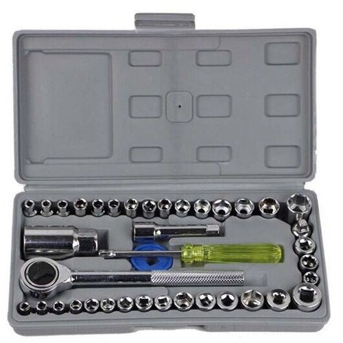 Bộ dụng cụ sửa chữa đa năng aiwa 40 chi tiết + tặng bộ 3 thìa inox -bộ đồ sửa xe đạp, gia bo chia khoa sua xe- bộ khẩu mở siết ốc vít - buri siêu tiện ích 40 chi tiết giảm giá shock ngay hôm nay