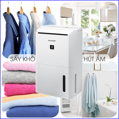 Máy hút ẩm Sharp DW-D12A-W【Bảo hành Chính hãng 12 tháng Toàn quốc】