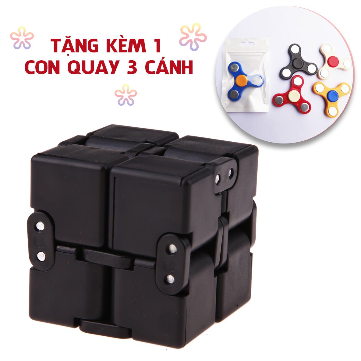 Combo Khối quay lập phương Infinity Cube + Hand Spinner 3 cánh Legaxi IC02