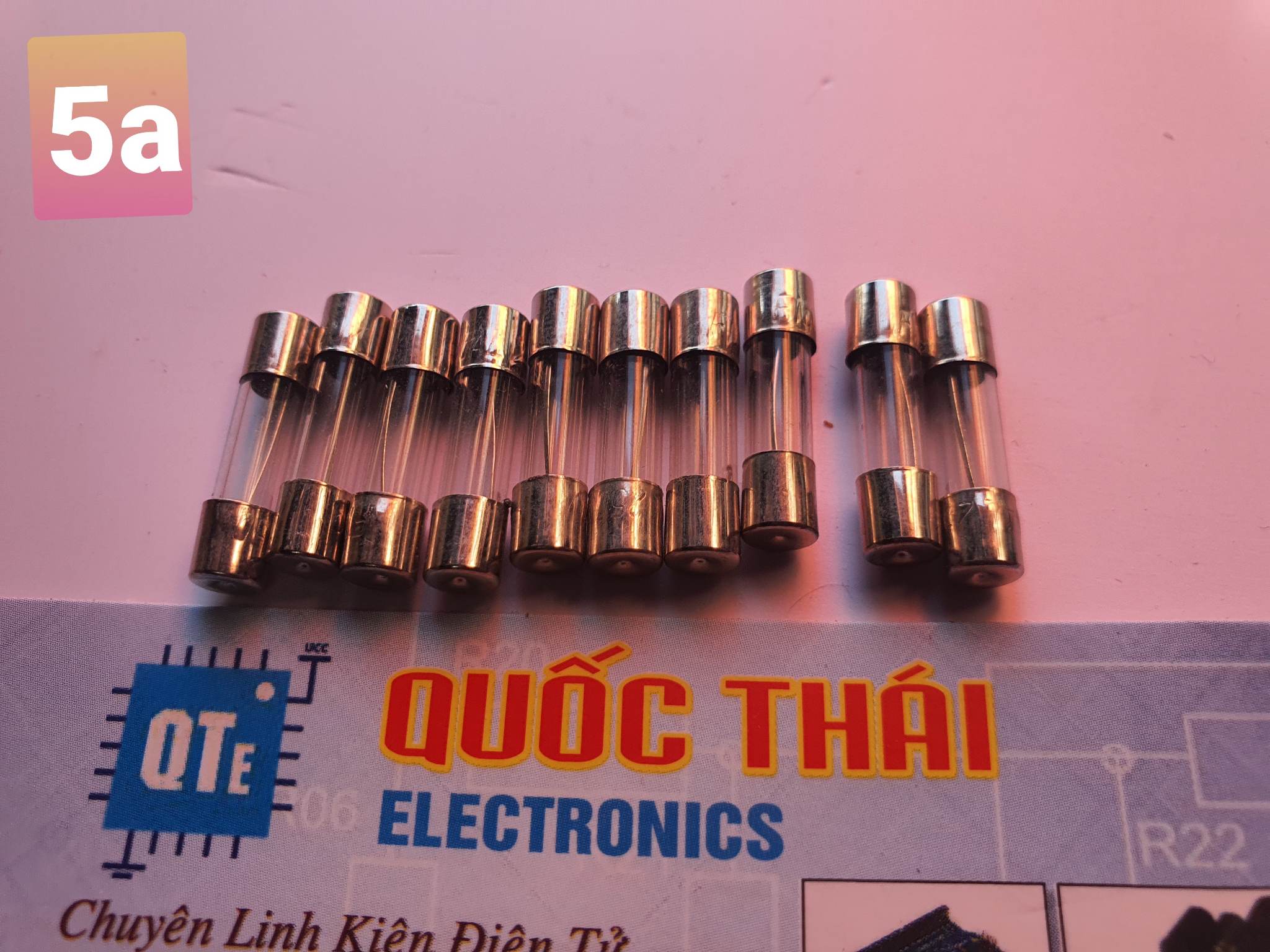 Combo 10 cầu chì 5 a kích thước 5x20mm