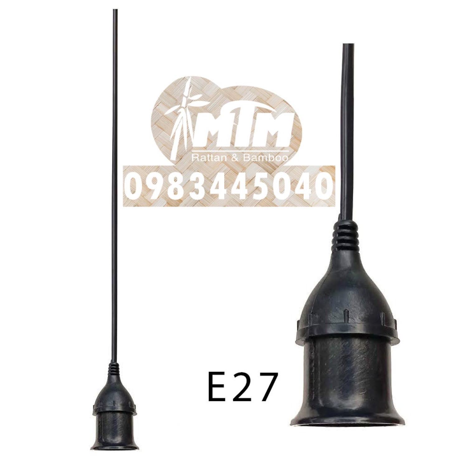 Dây đui đèn đúc E27 -  đuôi xoáy, chống nước