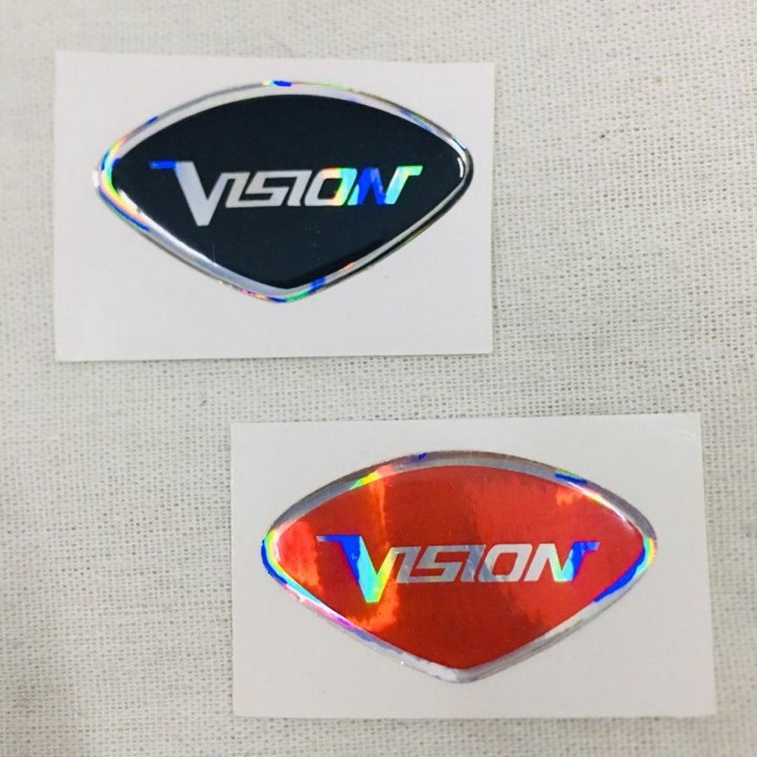 [HCM]TEM LOGO CHỮ VISION TRANG TRÍ XE (MÀU ĐỎ)