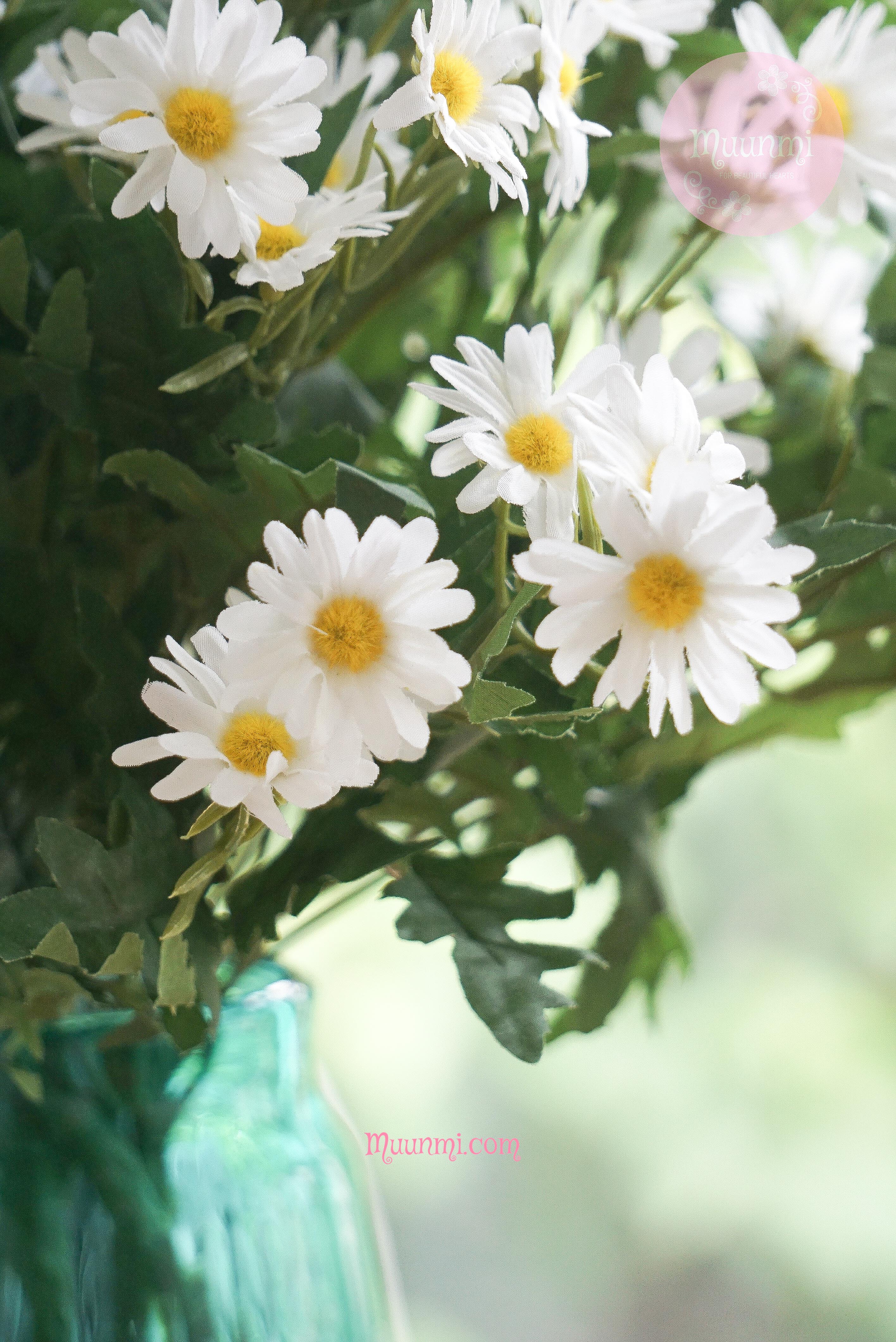 Hoa lụa 🌸  | Chùm hoa CÚC HOẠ MI trắng tinh khôi rất đẹp
