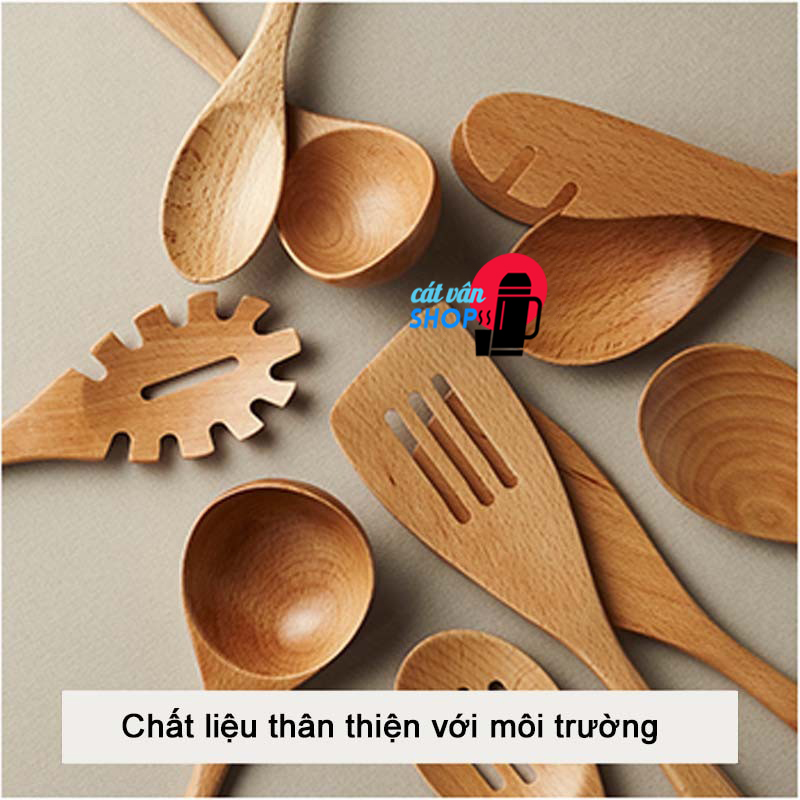 Muôi múc cơm vá múc cơm Lock&Lock bằng gỗ sồi P-1055