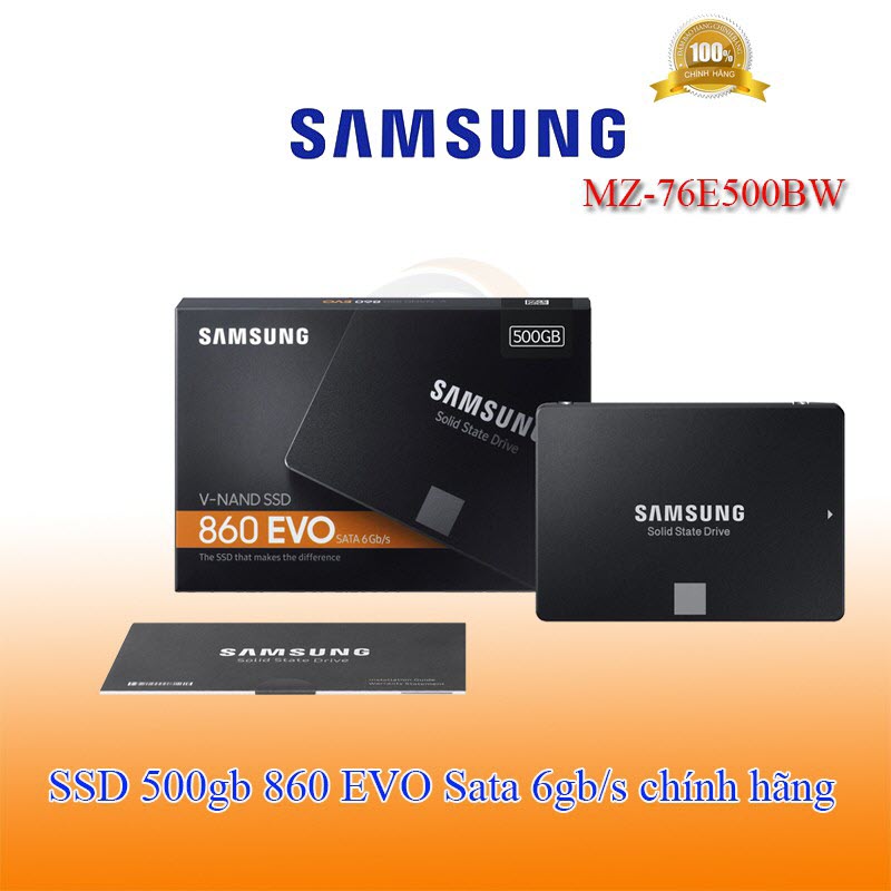 [Xả Kho 300 Cái] Ổ Cứng SSD Samsung 860 Evo 500GB (MZ-76E500BW)