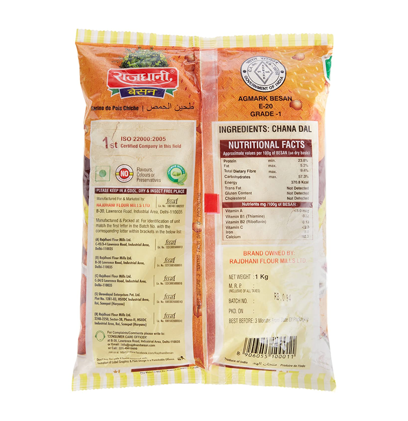 [HCM]Bột Đậu Gà Rajdhani Besan 1kg