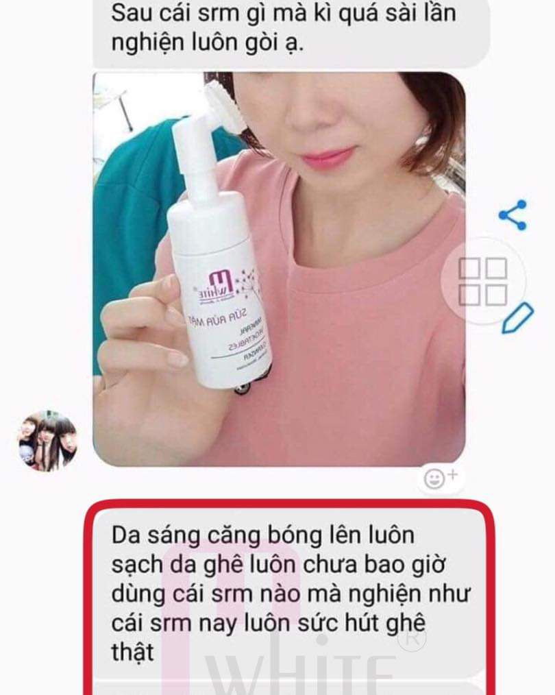 [HCM]Sữa rửa mặt bông tuyết Mwhite