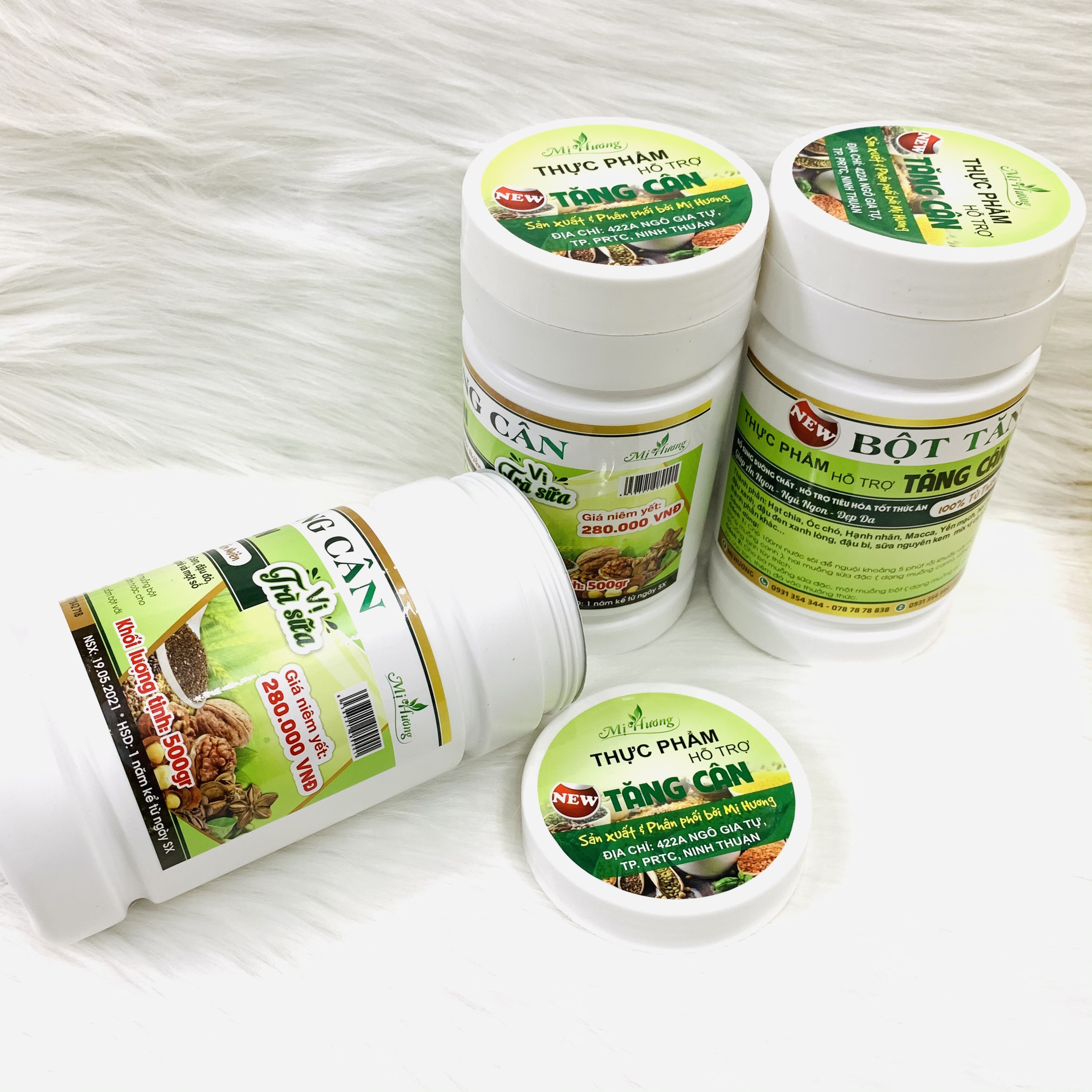 Bột ngũ cốc tăng cân Mị Hương vị trà sữa hộp 500g