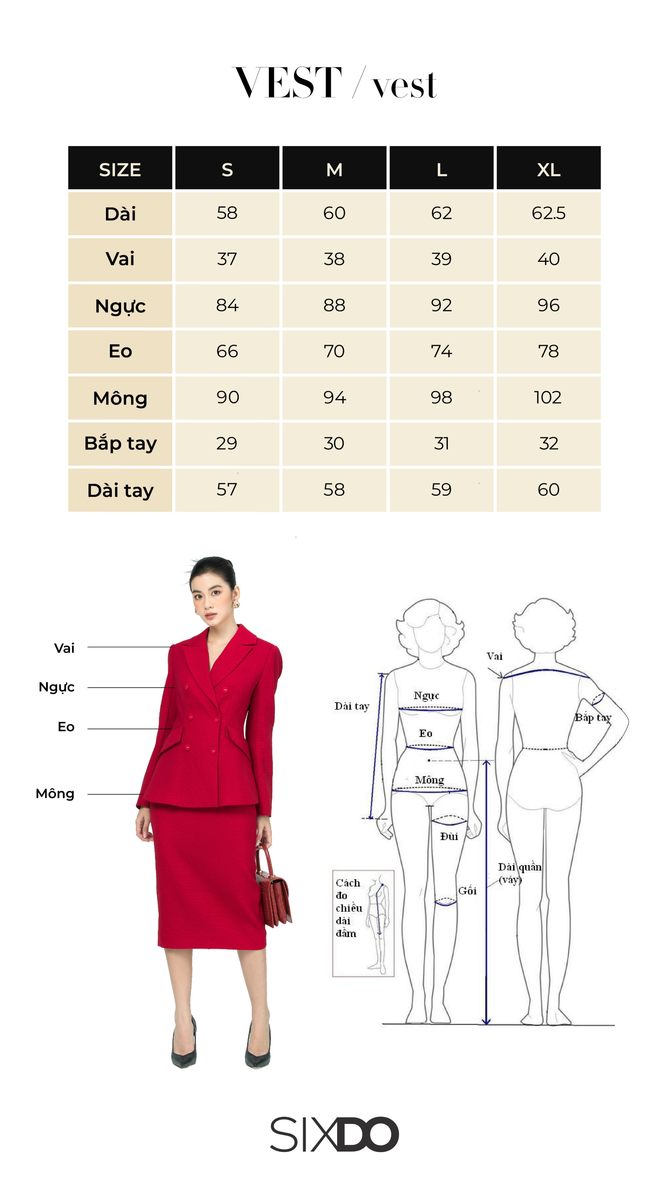 Áo Vest nữ đỏ đậm dáng lửng SIXDO (Dark Red Cropped Vest)