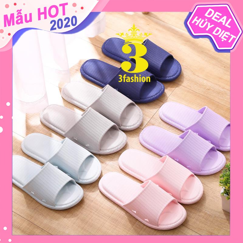 Dép Nhựa Cao Cấp Chống Thấm Nước Quai Ngang Sọc Dọc Stye Hàn Quốc - 3190W giá rẻ