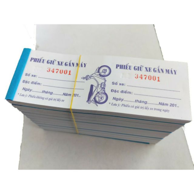 SET 10 CUỐN VÉ GỬI XE LOẠI TỐT