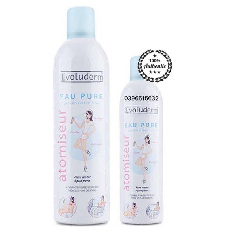 Xịt Khoáng EvoLuderm Eau Pure Pháp 150 - 400ml