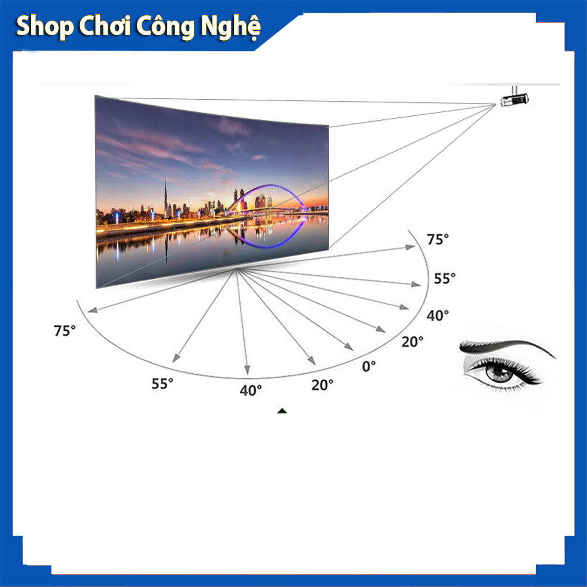 Màn hình máy chiếu phản quang 120 inh