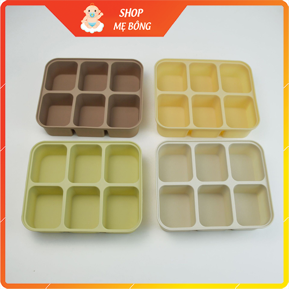 Khay silicone làm đá có nắp đậy tiện dụng