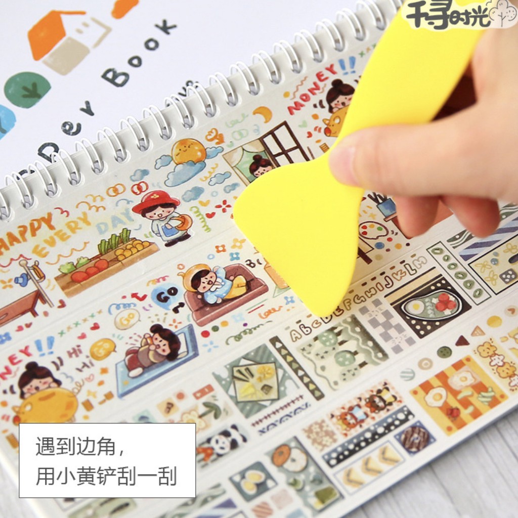 Sổ chiết lưu trữ stickers, washi tape
