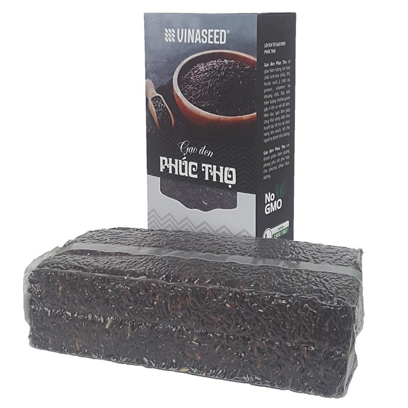 Gạo lứt đen Phúc Thọ hộp 1kg-Chính hãng Vinaseed hàng như hình date mới