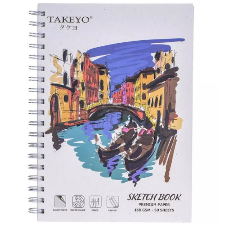 Vở / sổ vẽ lò xo 50 tờ takeyo a3 a4 a5 a6 b5