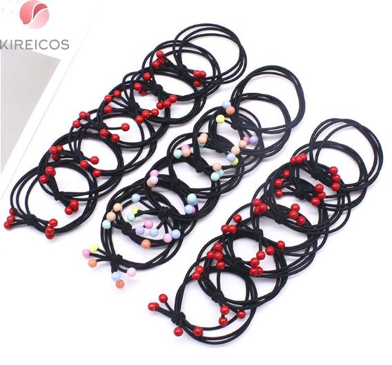 Set 20 Dây Cột Tóc Hàn Quốc Nơ Có Hạt - Màu Ngẫu Nhiên