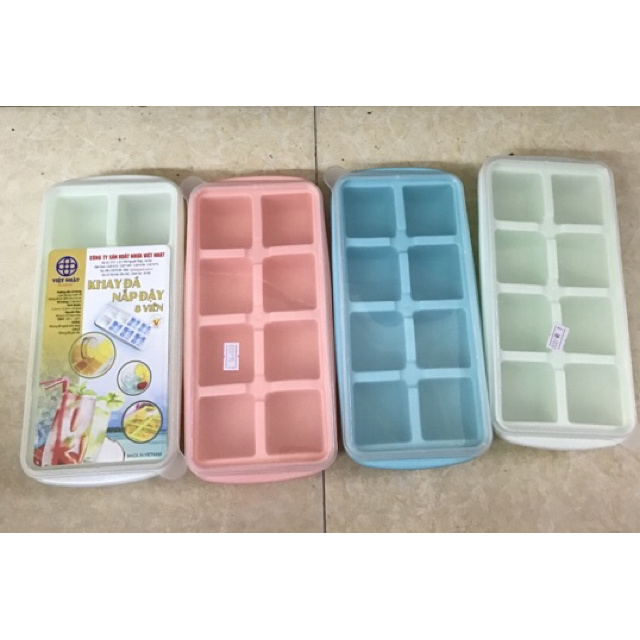 Khay Đá Nắp Đậy 8 Viên