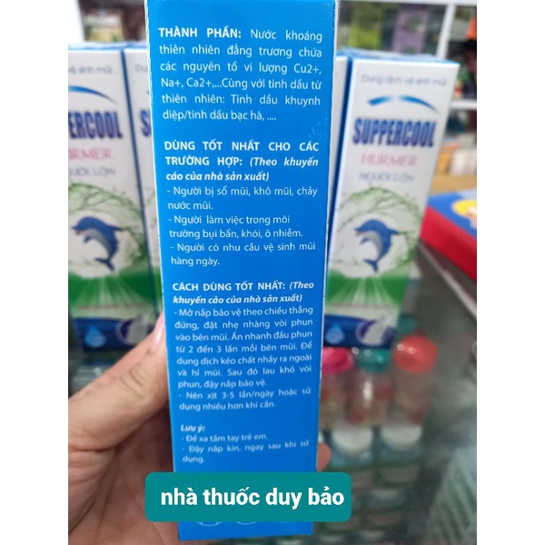 XỊT RỬA MŨI SUPERCOOL HURMER NGƯỜI LỚN