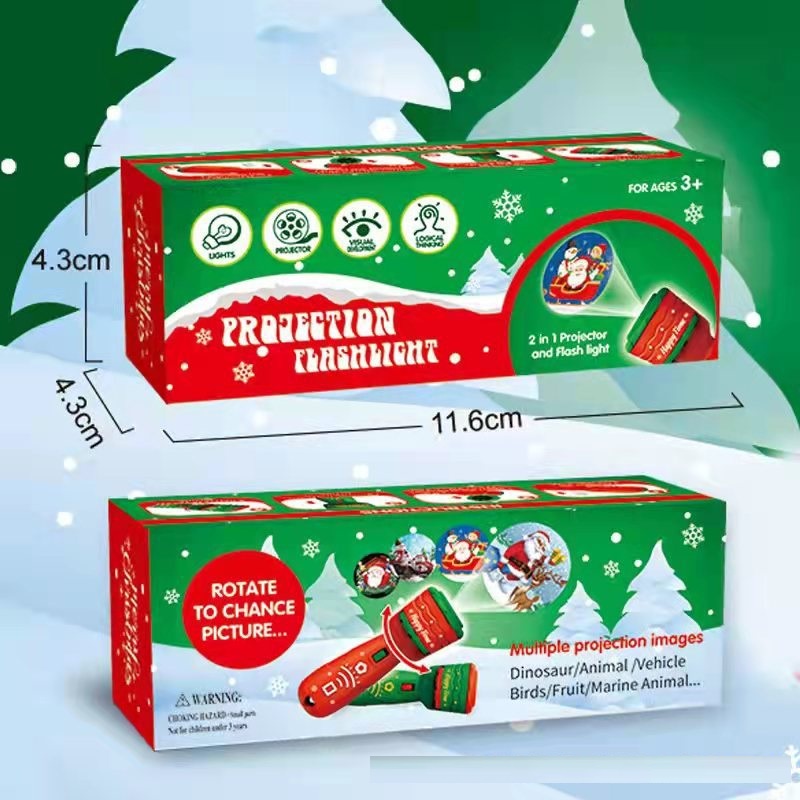 Đèn pin chiếu hình Noel cho bé