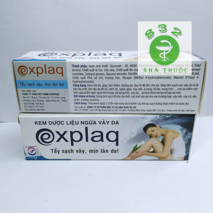Kem ngừa vảy da Explaq tuýp 35g