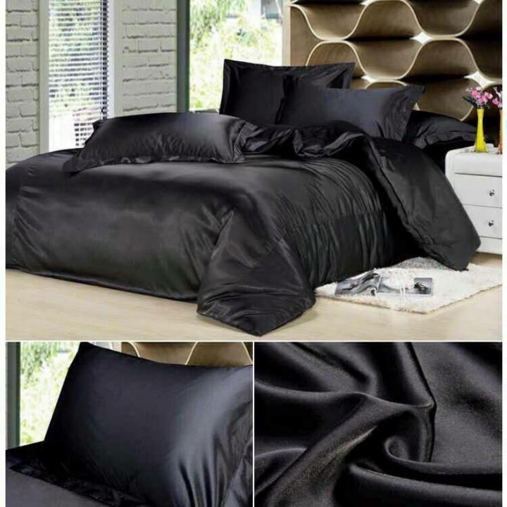 ( Lụa Loại 1) Bộ Ga Drap Gối Phi Lụa Lan Pham Bedding Mềm Mại Đẳng Cấp Sang Trọng Cho Nhà Bạn ( Đen )