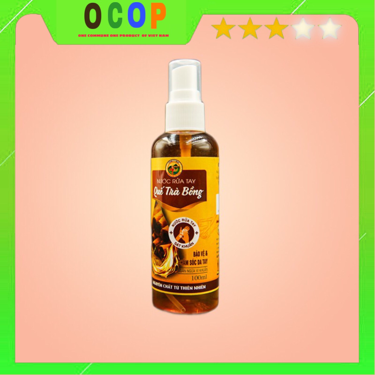 Nước rửa tay khô Quế Trà Bồng 100ml