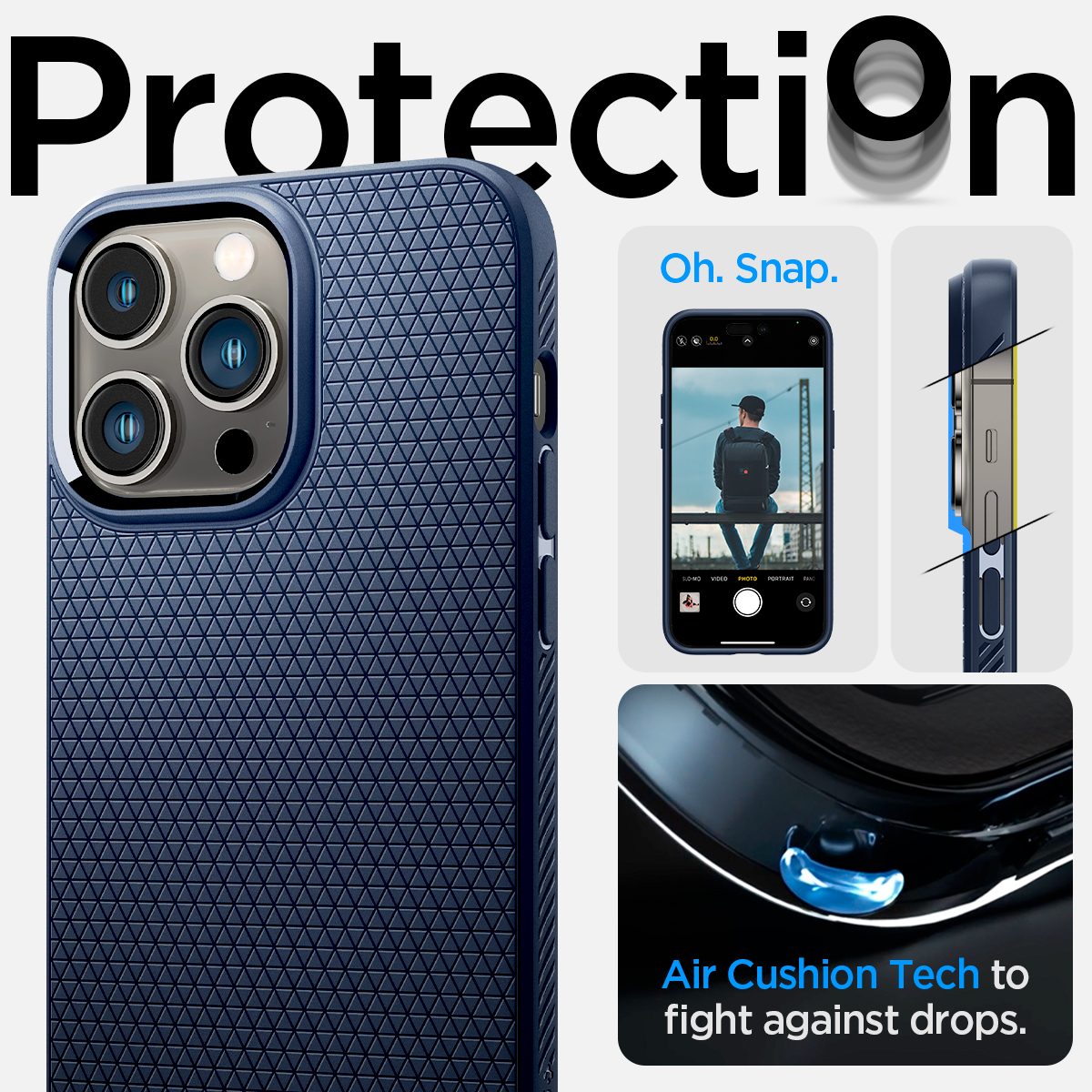 Ốp Lưng Spigen Liquid Air iPhone 14 Pro Max / 14 Pro / 14 Plus / 14 / 15 Plus