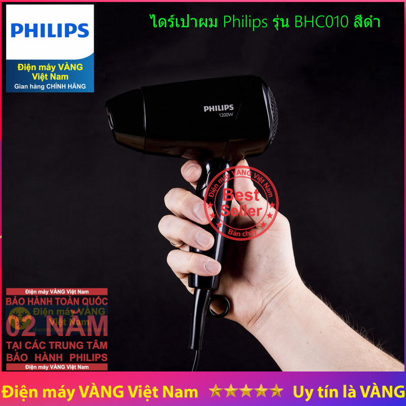Máy sấy tóc du lịch Philips BHC010/10 Black giá rẻ