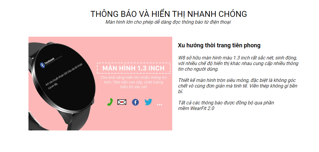 Đồng hồ thông minh W8