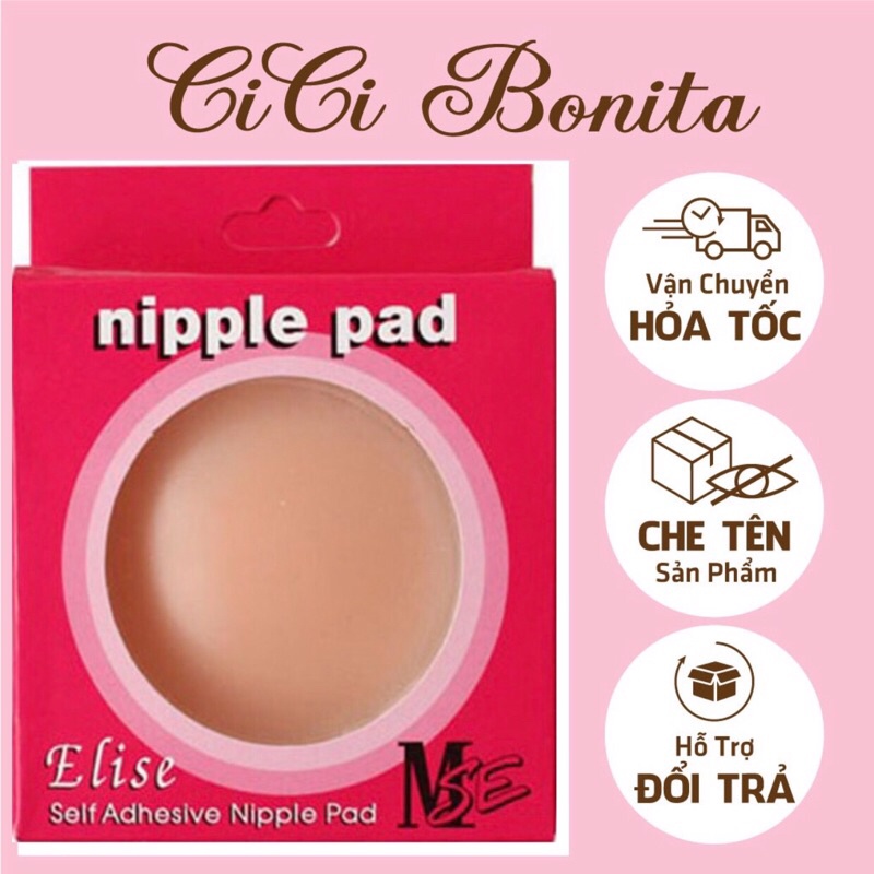 Hộp 2 miếng dán ngực silicone siêu dính,siêu mềm, dán nhũ hoa - miếng dán ti nipple pad cpk57