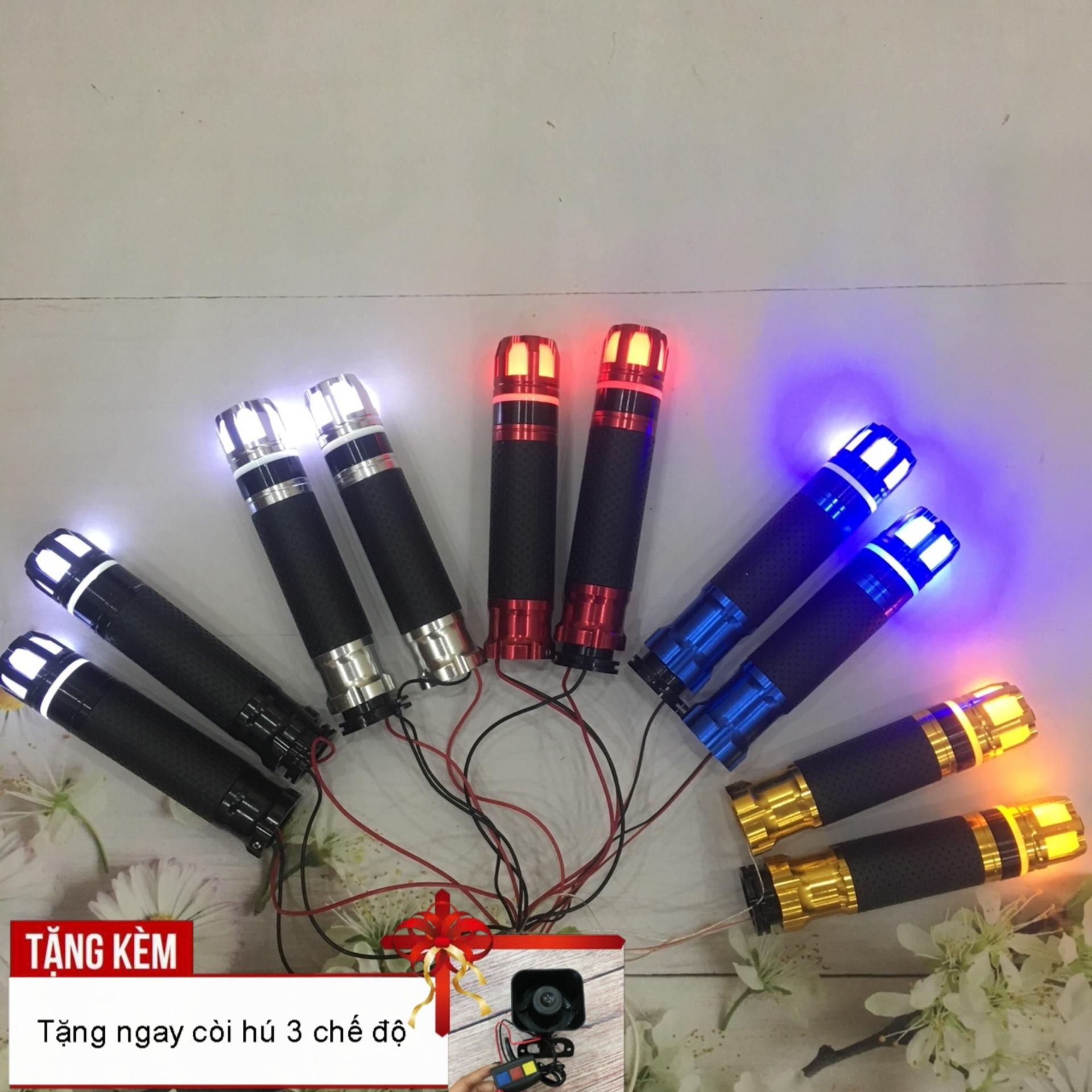 [TẶNG CÒI HÚ 3 CHẾ ĐỘ] Bao tay gù RIZOMA có đèn Led độ xe siêu chất G71 (màu đen)