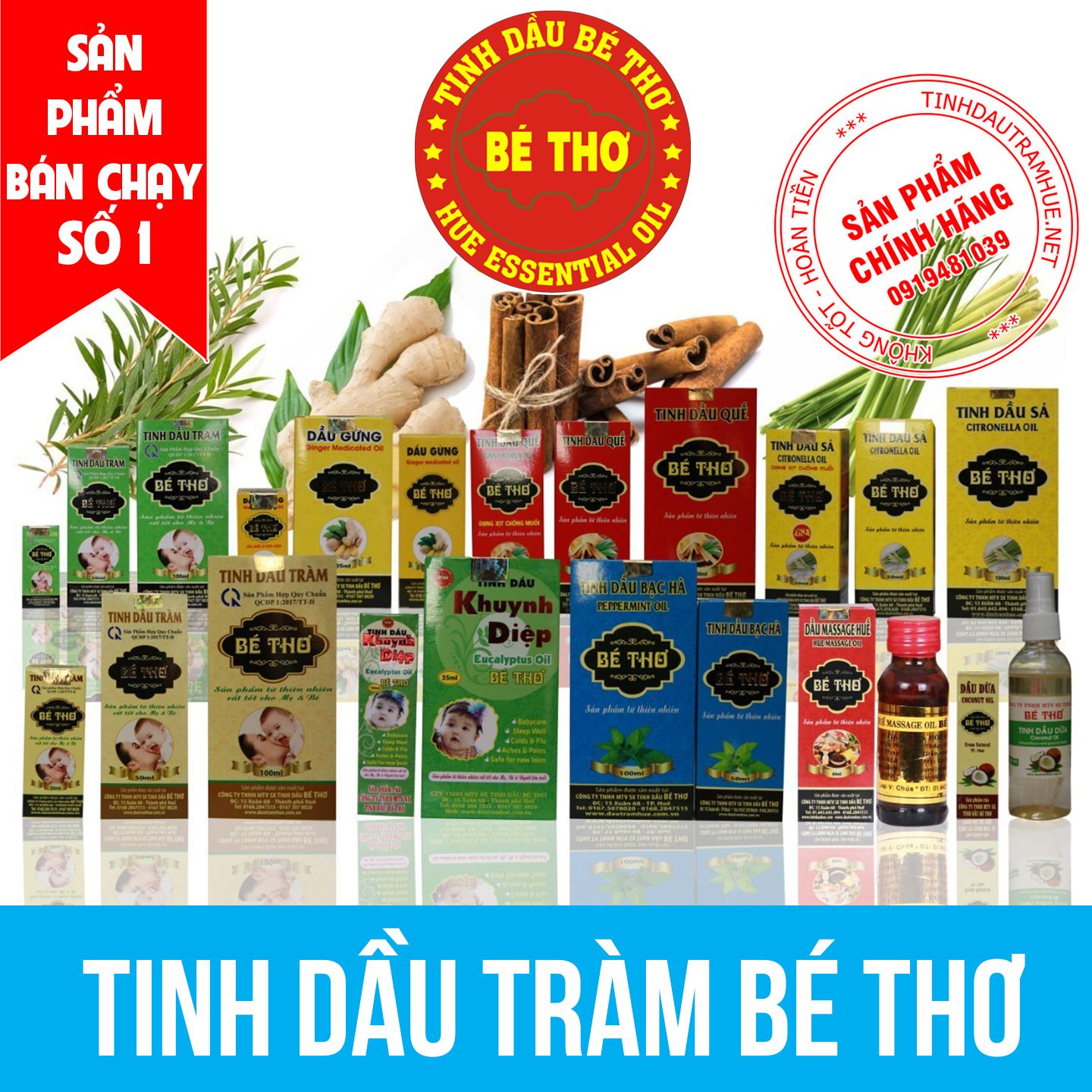 Tinh dầu sả nguyên chất chính hãng Bé Thơ