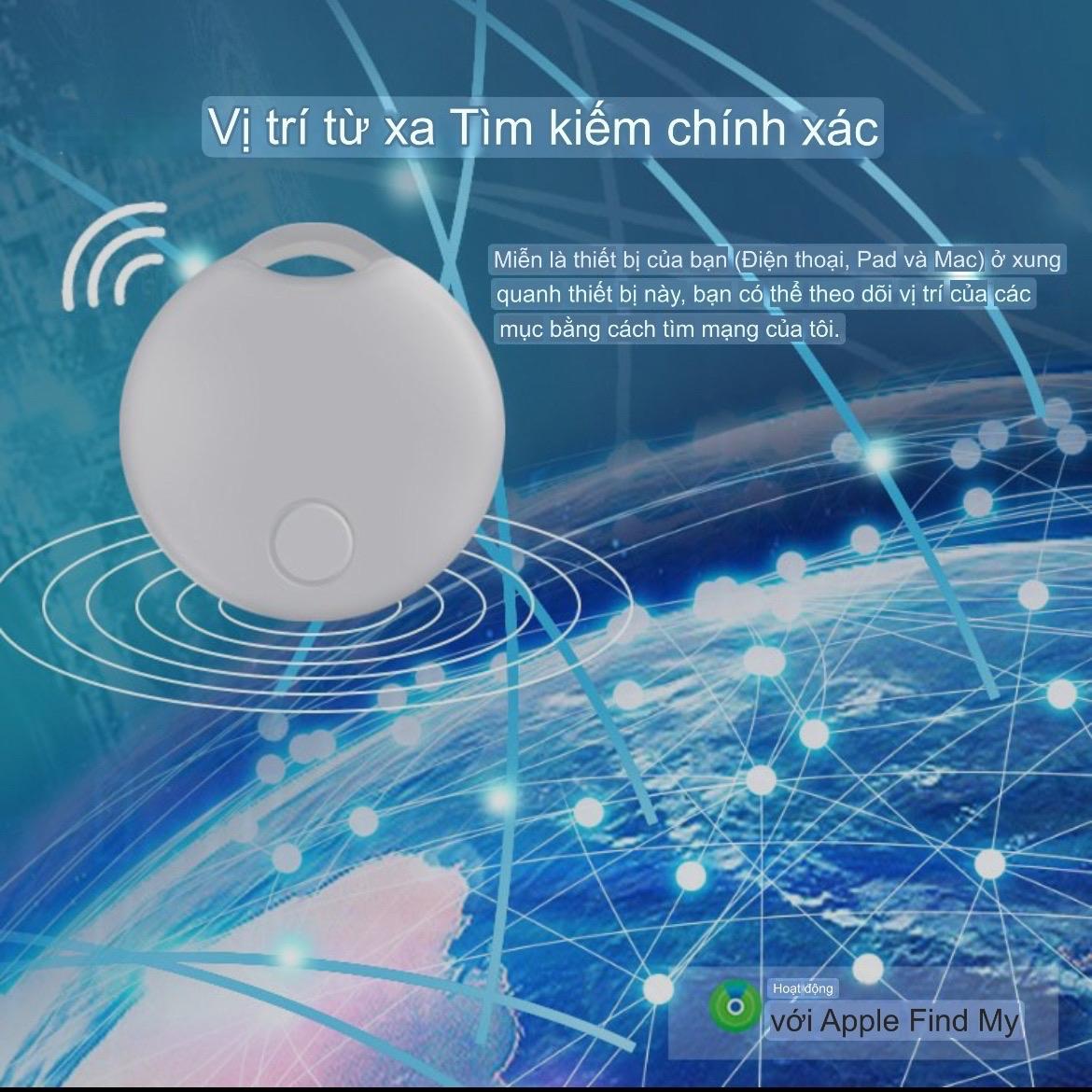 Thiết bị định vị smart tag gps tìm kiếm xác định vị trí đồ vật không cần mạng định vị cho ip ios sử dụng pin cr2032