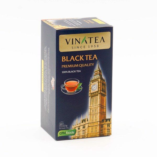 Trà túi lọc Vinatea Đen Hảo Hạng  50 g