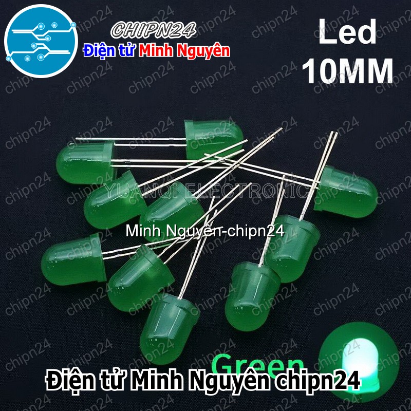 [10 con] (TK15) Led 10mm Vỏ Đục Màu ra Màu (Đỏ/Vàng/Xanh Lá/Dương/Trắng) - [Chọn Loại] - HHH.00195