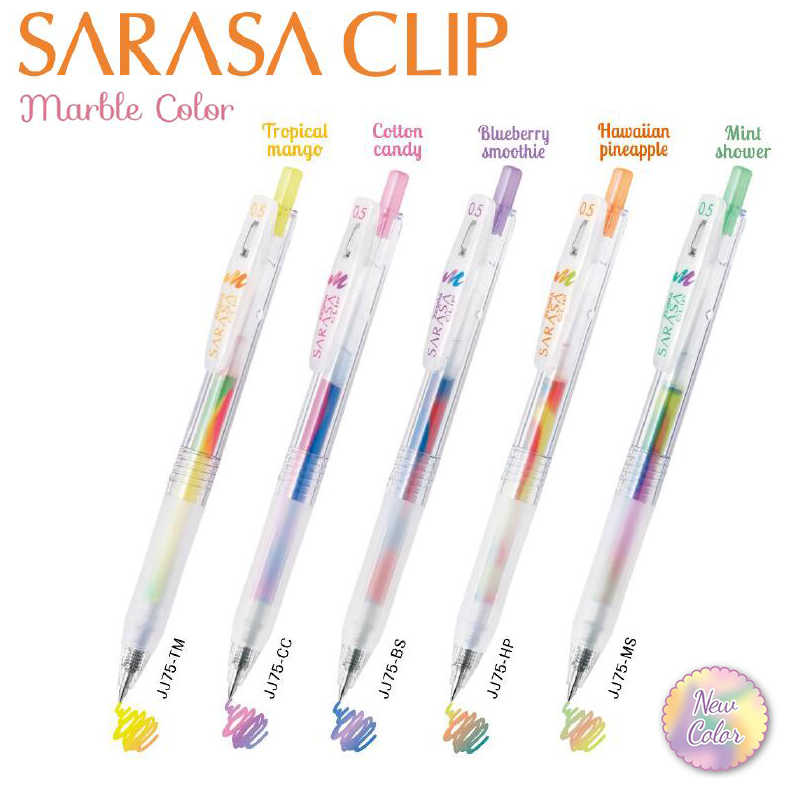 [HCM]BỘ 5 BÚT GEL SARASA CLIP 0.5MM MARLE