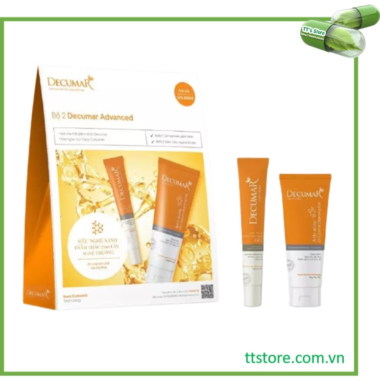 [NEW] Combo DECUMAR ADVANCED [Gel ngừa mụn gel rửa mặt kiềm nhờn kem chống nắng] (Decuma advance]