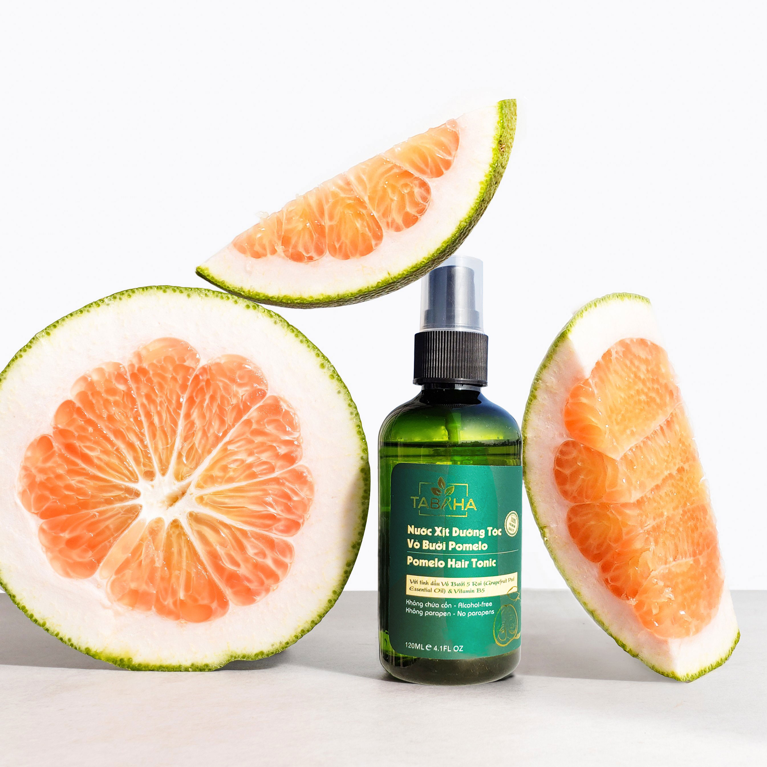 [HCM]Xịt dưỡng tóc kích thích mọc tóc con tinh dầu bưởi Pomelo Tabaha 120ml